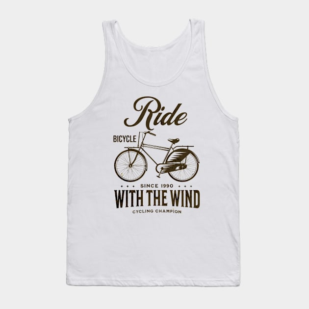 Ride with the wind cycling Tank Top by Tee-ss